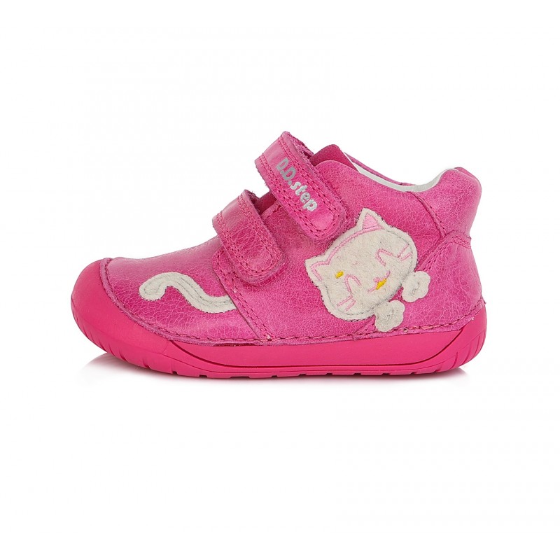D.D. step barefoot dievčenská detská celokožená obuv S070-927A Pink